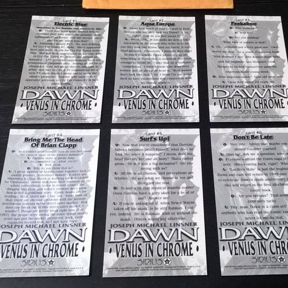 DAWN Venus In Chrome 6 Chromium Card Set Joseph M Linsner Signed Limited to 2500 - Picture 5 of 9